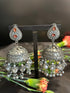Oxidized Afghan Pearl Trisha Jhumkas