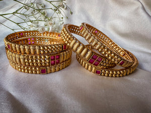 Gold Bangle set 6