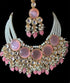 Pearl 5-Layer Mala with Pachi Kundan and Pink Stone Detailing Necklace