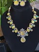 Yellow stone Peacock Necklace set