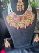 Pearl 5-Layer Mala with Pachi Kundan and Pink Stone Detailing Necklace