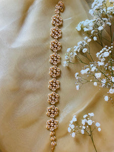 Uncut Polki Kundan floral design Bridal Matha Patti