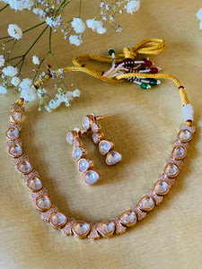 Rose Gold Kundan Necklace
