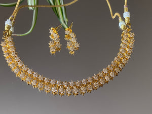 Two Layer  Star American Diamond  neckpiece